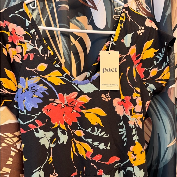 Pact Black Floral Cutout Maxi Dress - Picture 2 of 4